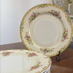 6 Different but Similar Vintage JapaneseFloral Design Dinner Plate Set
